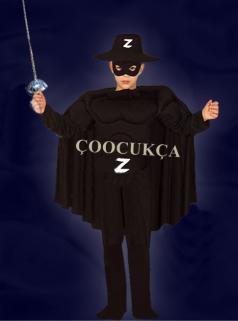 Kaslı Zorro Kostümü Lüks
