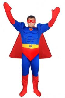 Yetişkin Superman Kostümü Kaslı