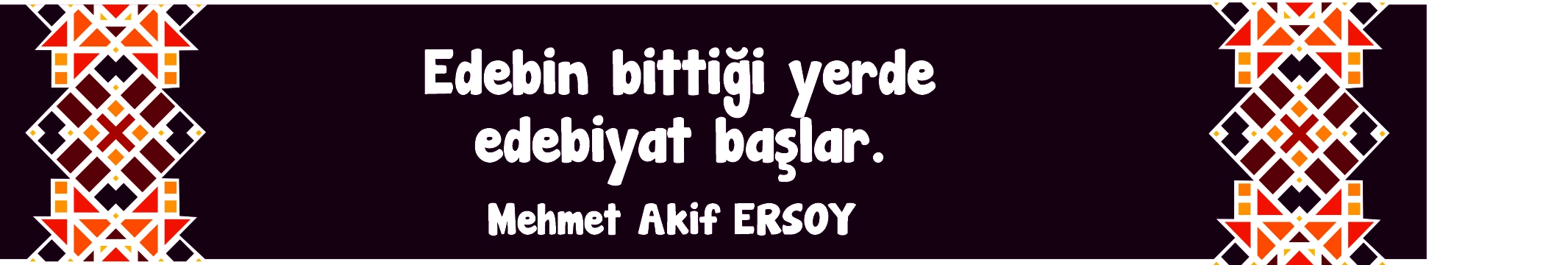 Edebiyat Sokağı Kiriş Yazısı