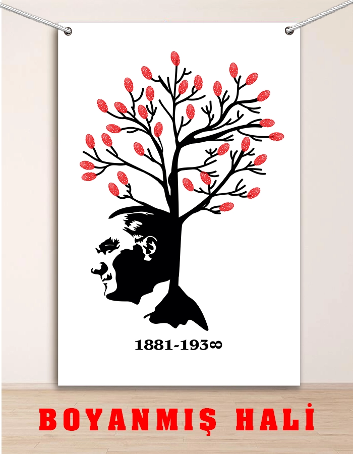 Cumhuriyet Ağacı Brandası 70x100 Boyanabilir