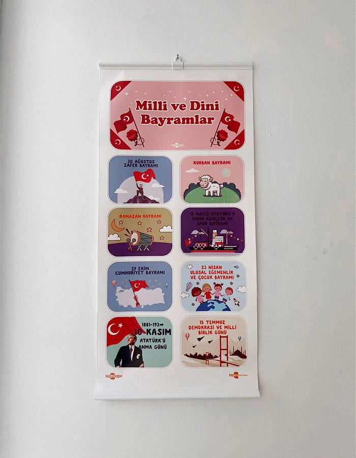 Milli ve Dini Bayramlar Panosu Çıtalı Branda Baskı