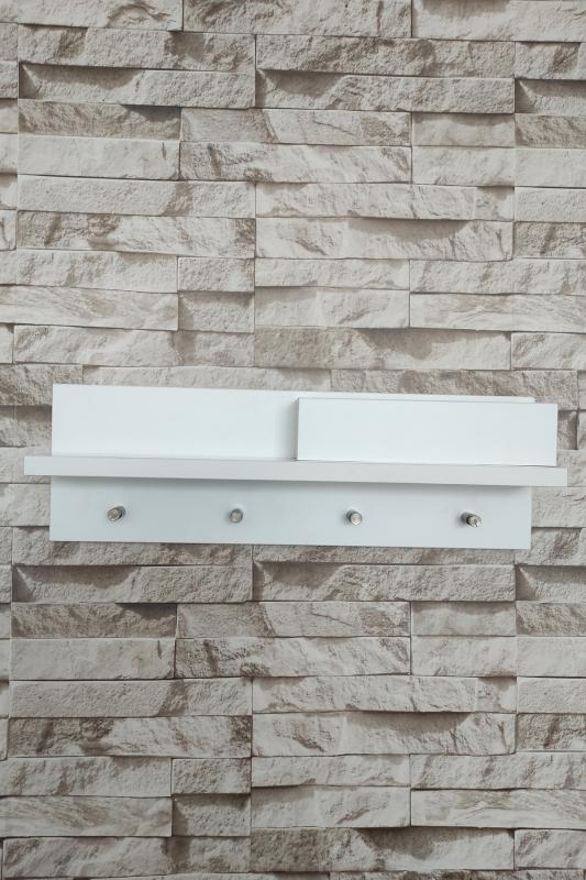 Modern Duvar Askısı Portmanto Askılık Beyaz Vestiyer 50cm
