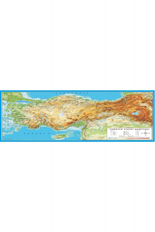 Gizil Öğrenme Okul Sırası Folyo Kaplama Sticker - Türkiye Fiziki Haritası