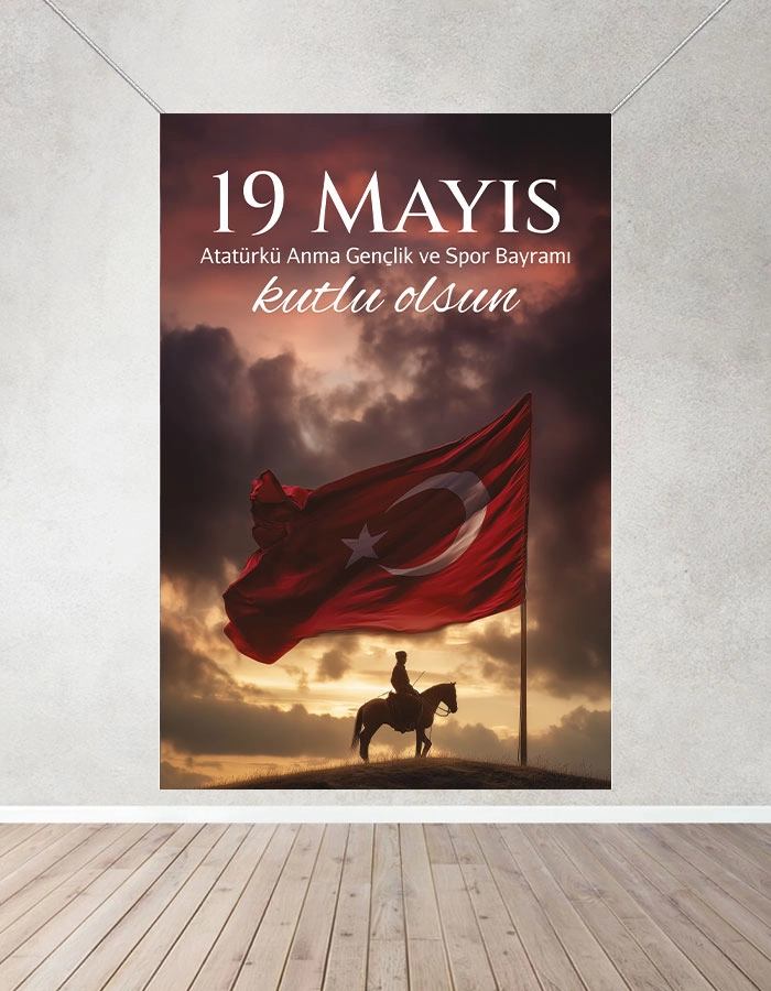 19 Mayıs Hatıra Fotoğraf Panosu Branda 150x200