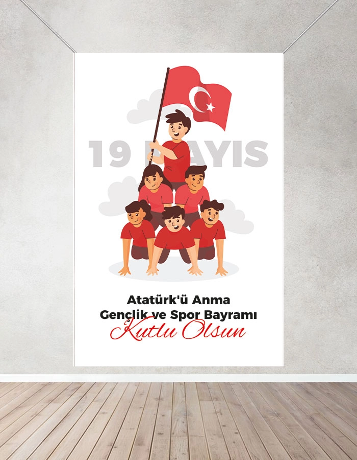 19 Mayıs Hatıra Fotoğraf Panosu Branda 100x150