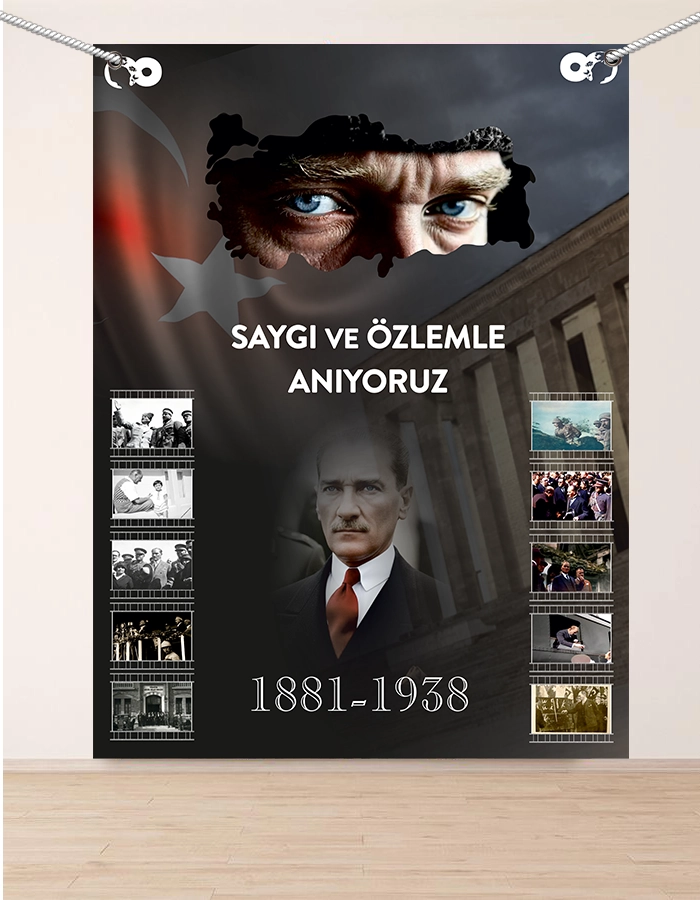 10 Kasım Atatürk’ü Anma Programı Brandası 150x200