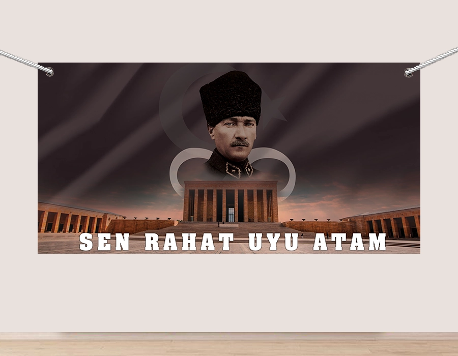 10 Kasım Atatürk’ü Anma Programı Brandası 100x200