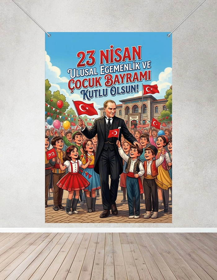 23 Nisan Hatırası Branda Afişi 160x200