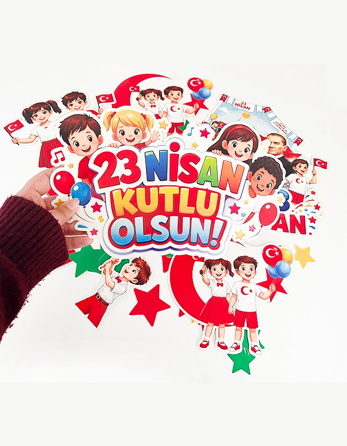 23 Nisan Karton Pano Seti – Sınıf ve Etkinlik Dekoru
