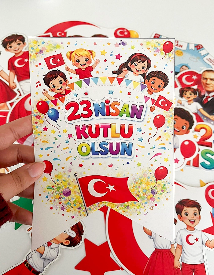 23 Nisan Karton Pano Seti – Sınıf ve Etkinlik Dekoru