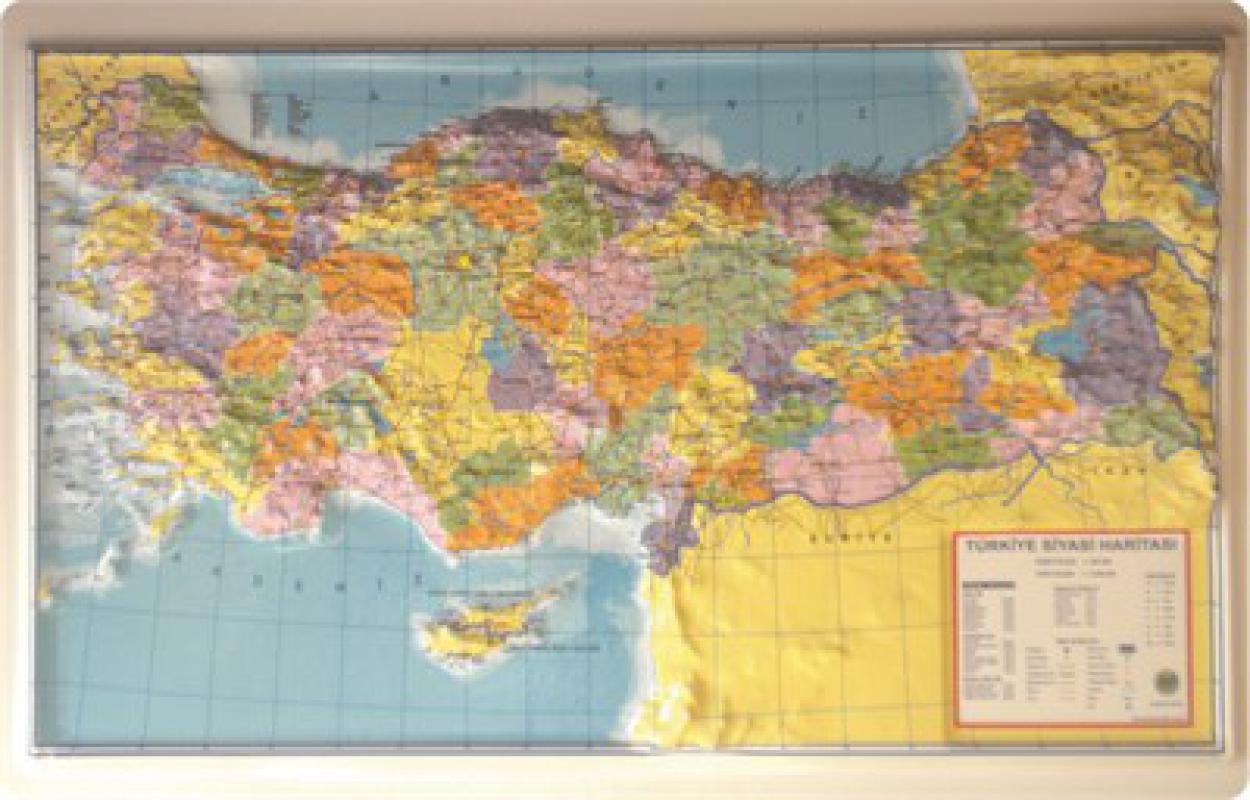 Türkiye Siyasi Haritası Kabartma (35 Cm X 50 Cm)