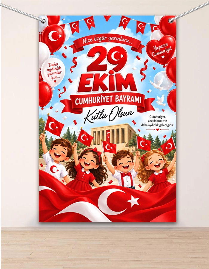 29 Ekim Cumhuriyet Bayramı Hatıra Fotoğraf Panosu 100x150