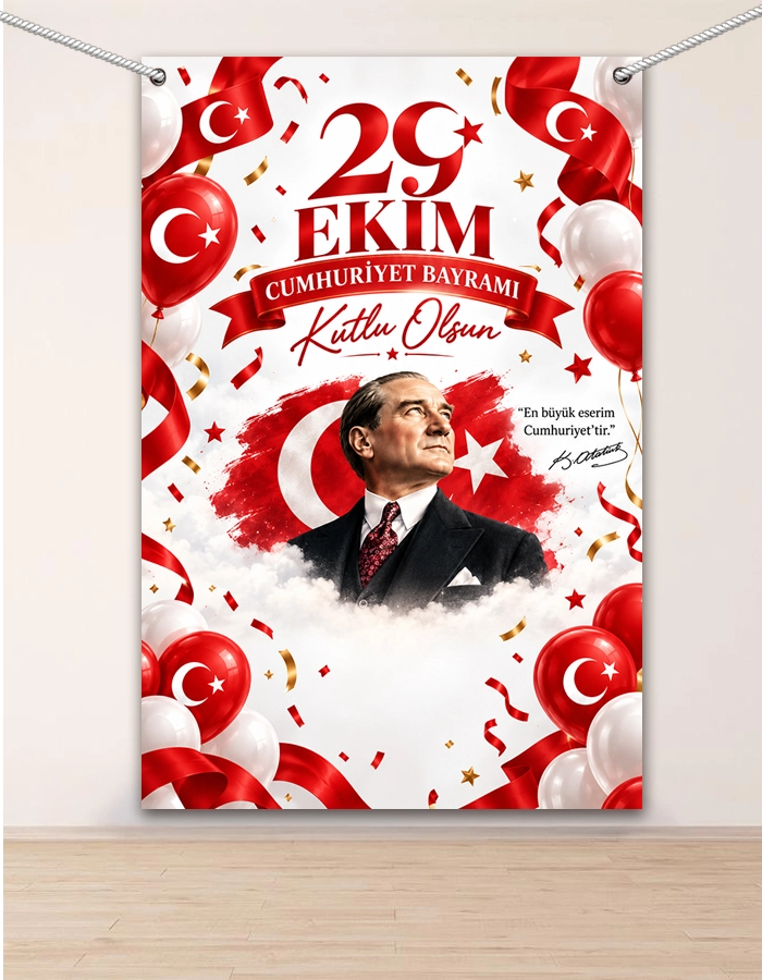 29 Ekim Cumhuriyet Bayramı Hatıra Fotoğraf Panosu 100x150