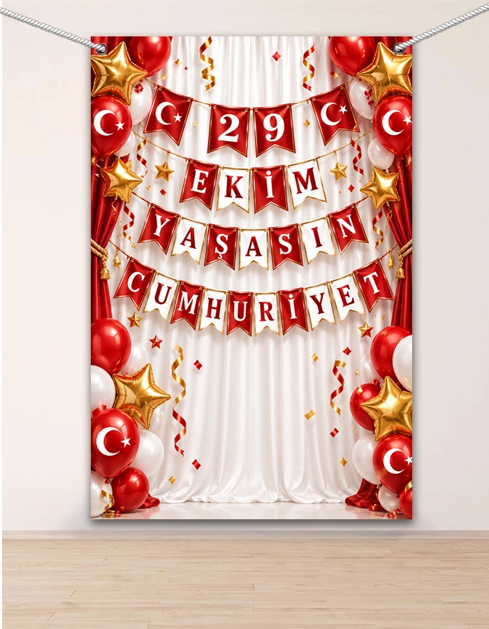 29 Ekim Cumhuriyet Bayramı Hatıra Fotoğraf Panosu 100x150