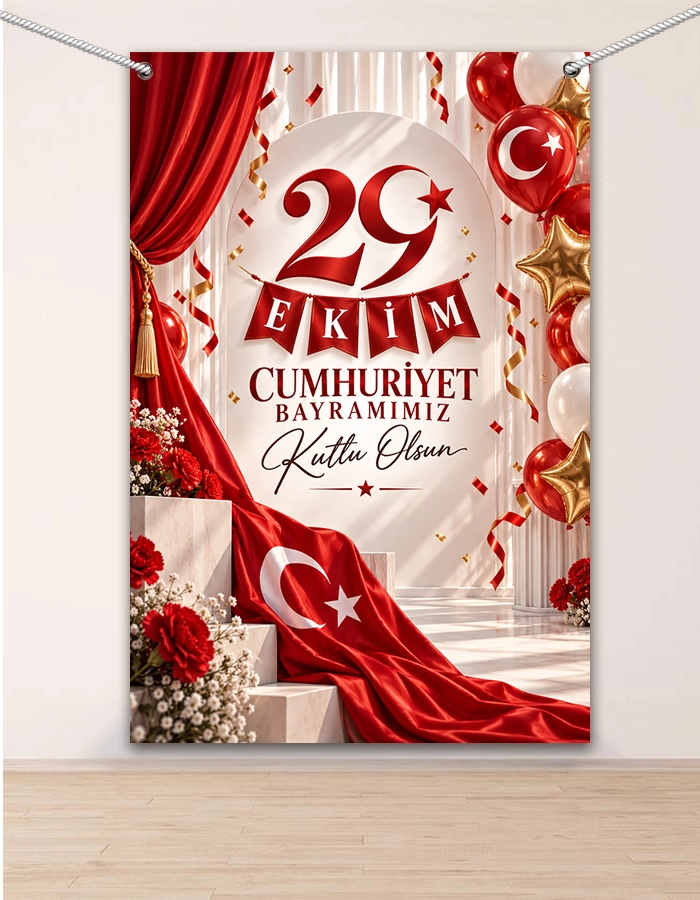 29 Ekim Cumhuriyet Bayramı Hatıra Fotoğraf Panosu 100x150