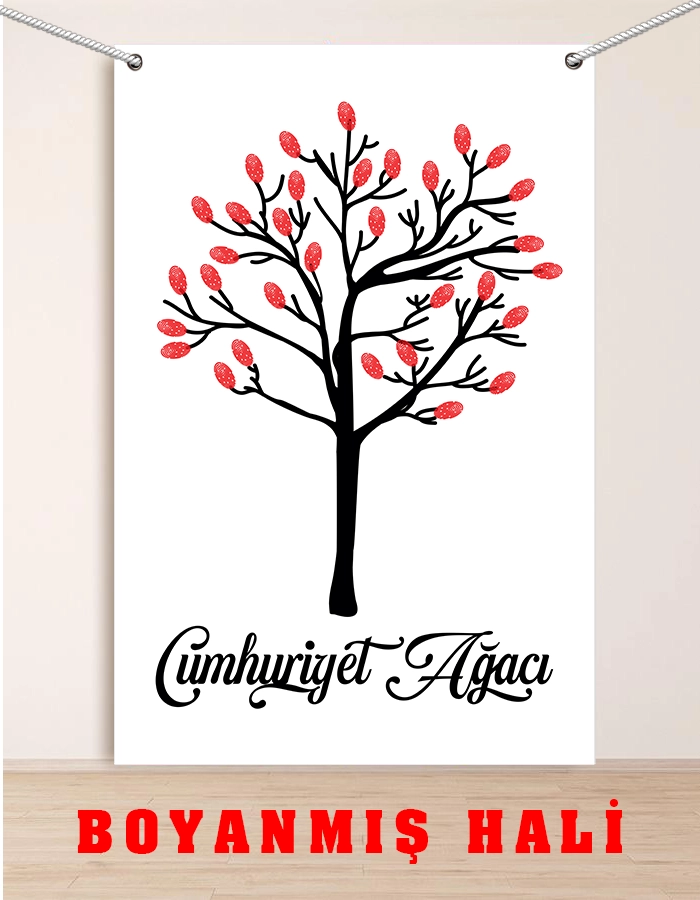 29 Ekim Cumhuriyet Ağacı Brandası 70x100 Boyanabilir