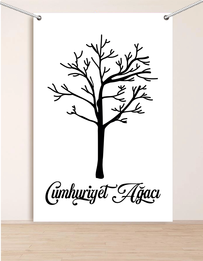 29 Ekim Cumhuriyet Ağacı Brandası 70x100 Boyanabilir