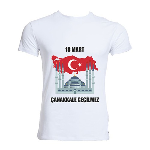 18 Mart Çanakkale Baskılı Tişört T5