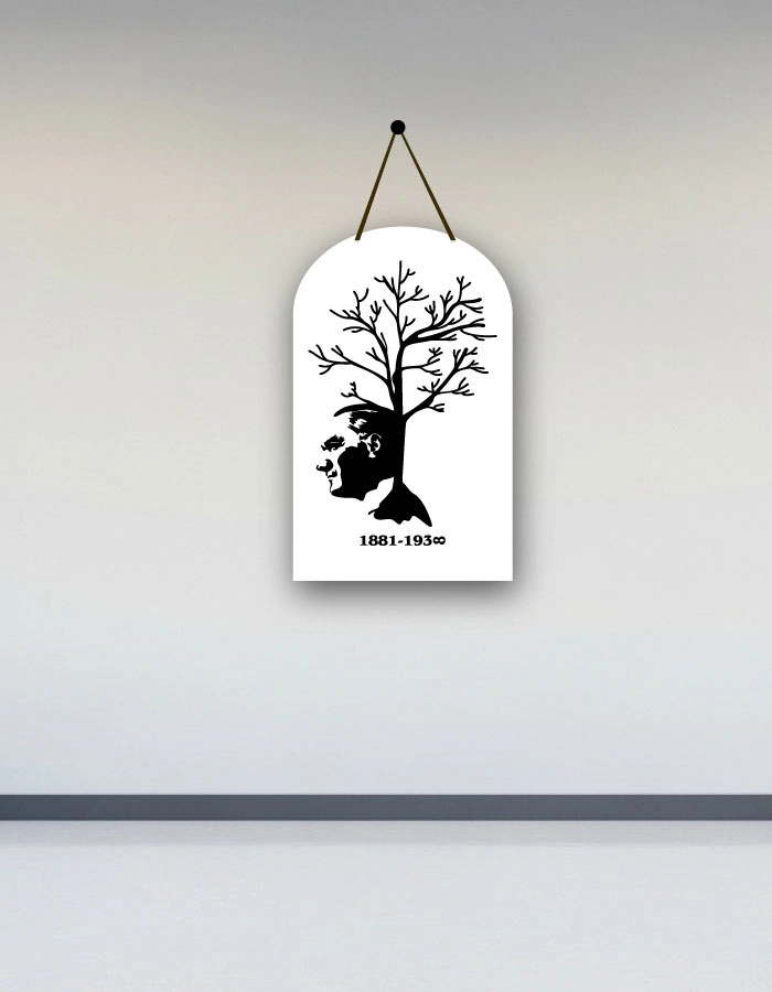 Cumhuriyet Ağacı Dekoratif Ahşap Tablo 35x50 Boyanabilir