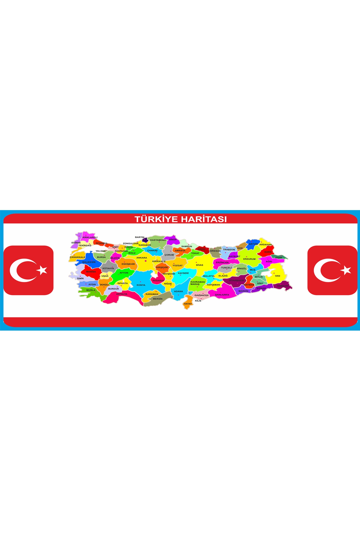 Gizil Öğrenme Okul Sırası Folyo Kaplama Sticker - Türkiye Haritası