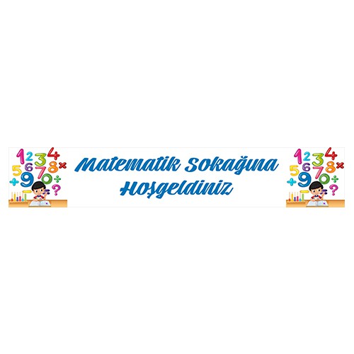 Matematik Sokağına Hoşgeldiniz Kiriş Yazısı