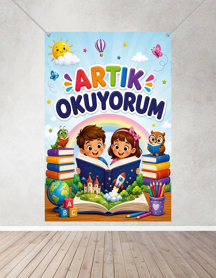 Okuma Bayramı Hatırası Fotoğraf Panosu Branda 160x200