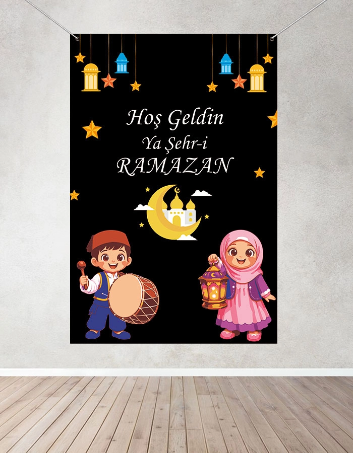 Hoş Geldin Ya Şehri Ramazan Hatıra Fotoğraf Brandası 100x150