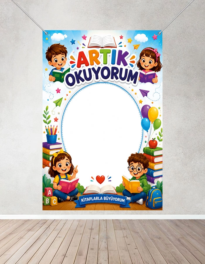 Okuma Bayramı Hatırası Fotoğraf Panosu Branda 160x200