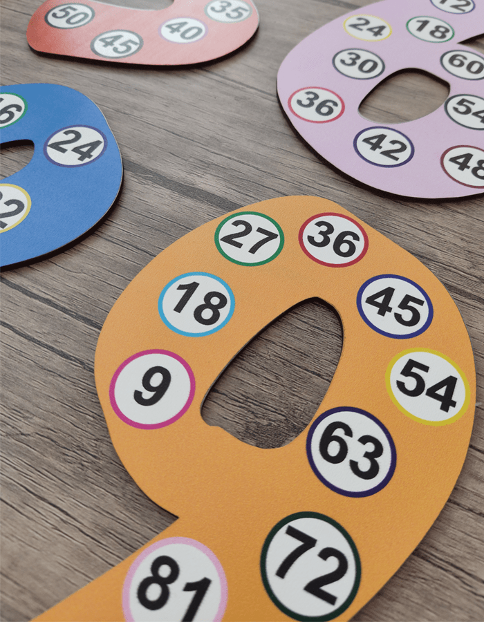 Ahşap Rakamlar ve Ritmik Sayma 30cm