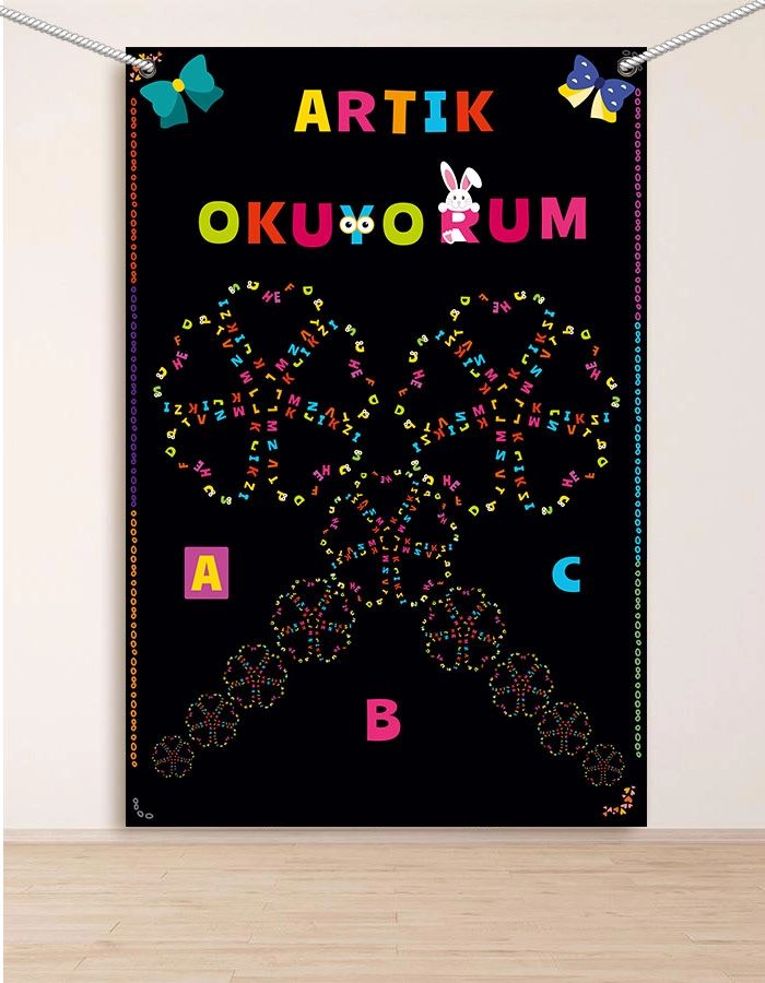 Artık Okuyorum Hatıra Fotoğraf Panosu Branda 100x150