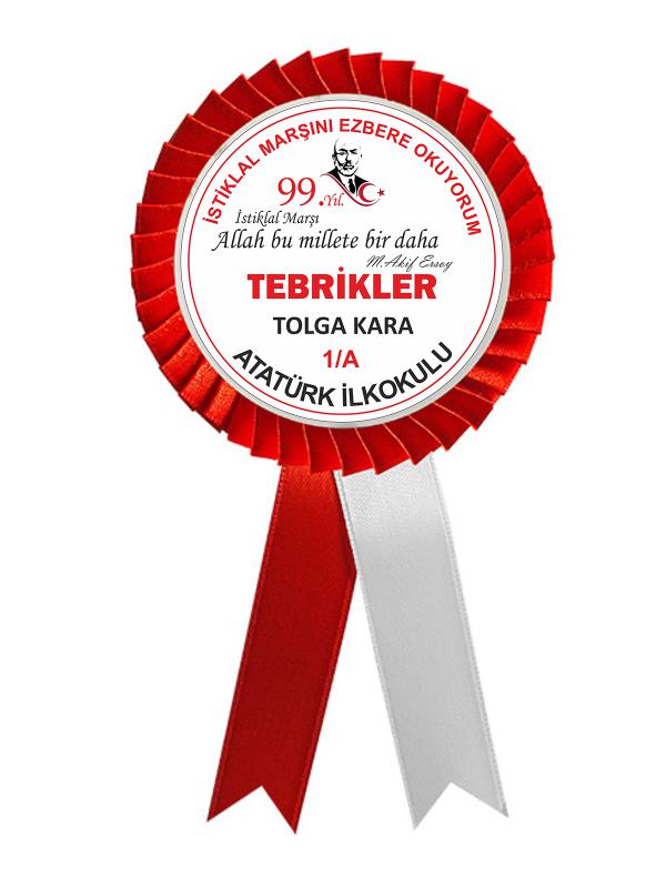 İstiklal Marşını Ezbere Okuyorum Kokartı