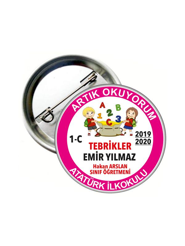 Artık Okuyorum Rozeti 25 (İsimli)
