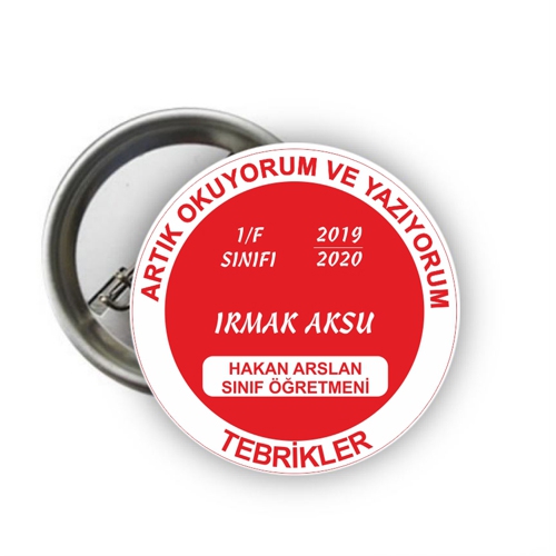 Artık Okuyorum Rozeti 22 (İsimli)