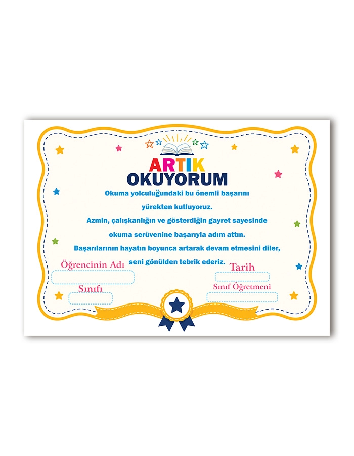 Artık Okuyorum Belgesi