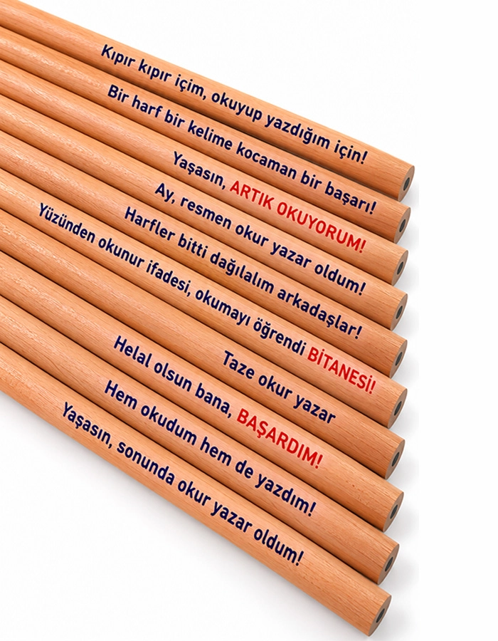 Öğreten Kalem Artık Okuyorum Baskılı Kurşun Kalem – 10’lu Hediye Seti (Model 1)