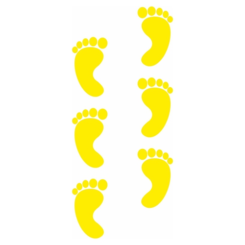 Ayak İzi Sticker (20 Çift - Yazılacak Kelimeyi Siz Belirleyin)