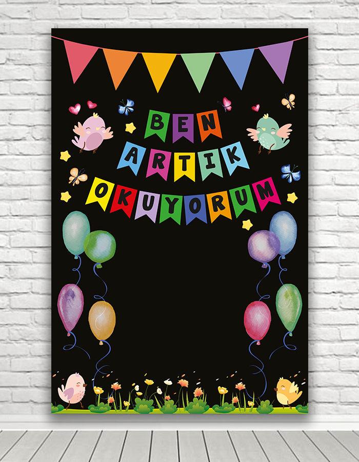 Ben Artık Okuyorum Hatıra Fotoğraf Panosu Branda 100x150