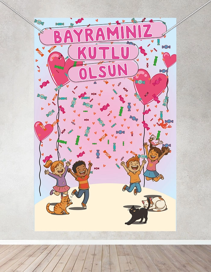 Bayramınız Kutlu Olsun Temalı Hatıra Fotoğraf Brandası 100x150