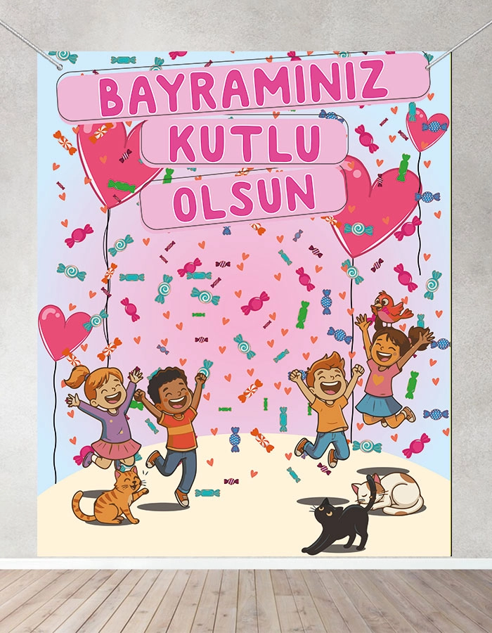 Bayramınız Kutlu Olsun Temalı Hatıra Fotoğraf Brandası 160x200