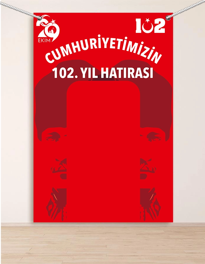 29 Ekim Cumhuriyet Bayramı Hatıra Fotoğraf Panosu 100x150