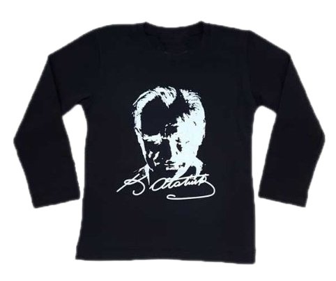 Atatürk Baskılı Tişört Uzun Kollu