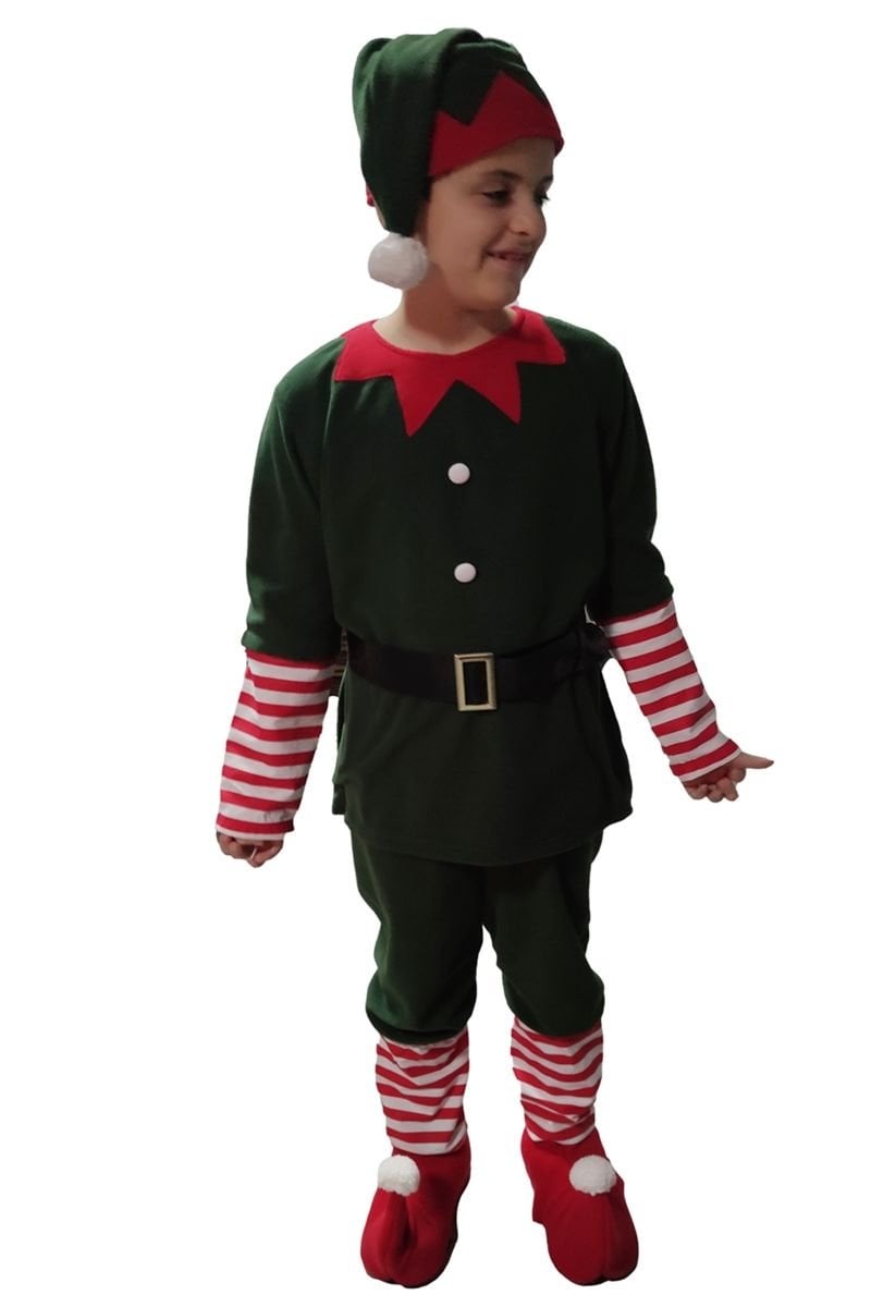 Noel Cini Erkek Çocuk Elf Kostümü