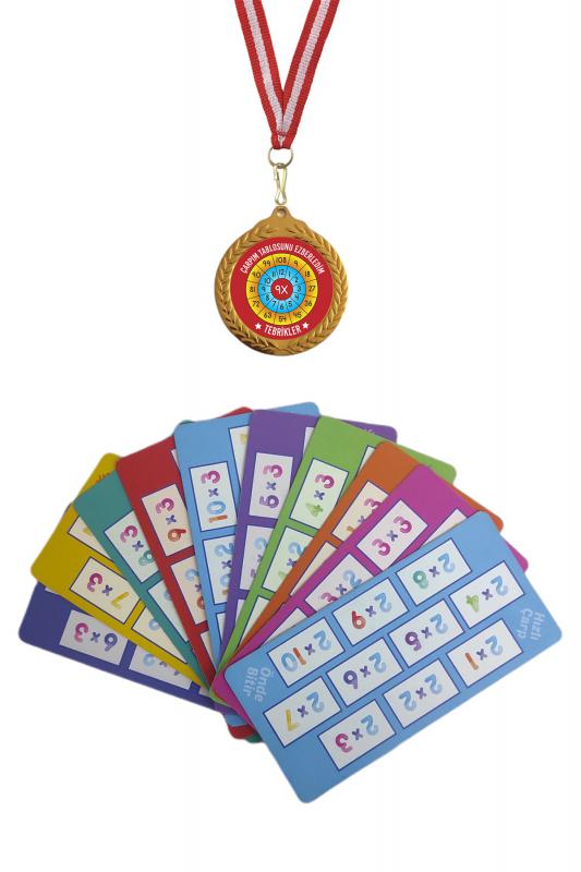 Çarpım Tablosu Matematik Zeka Oyunu - Çarpım Tablosu Tombala, Madalya Hediyeli