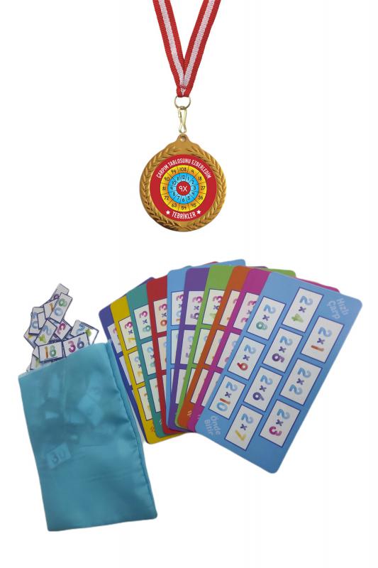 Çarpım Tablosu Matematik Zeka Oyunu - Çarpım Tablosu Tombala, Madalya Hediyeli