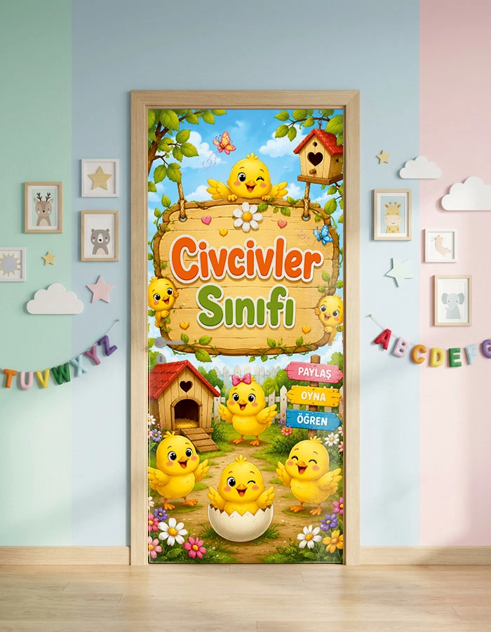 Anasınıfı Kapı Giydirme (Civcivler)