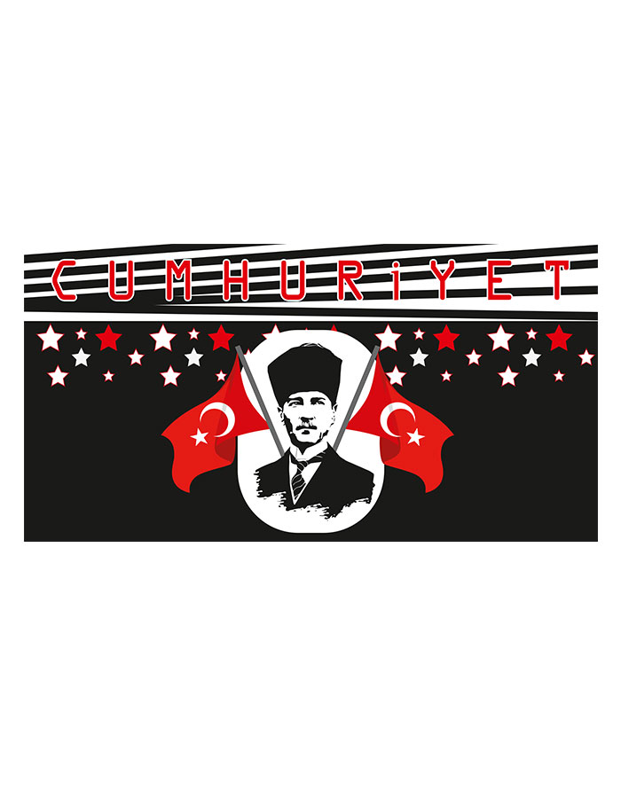 Cumhuriyet Bayramı Afişi Branda 100x200cm