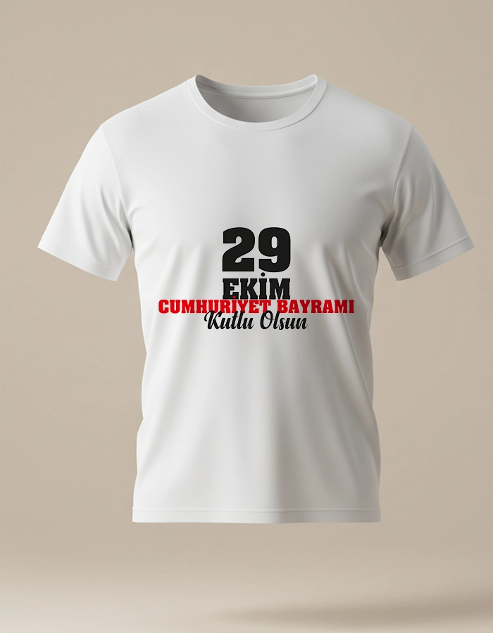 29 Ekim Cumhuriyet Bayramı Baskılı Tişört T12