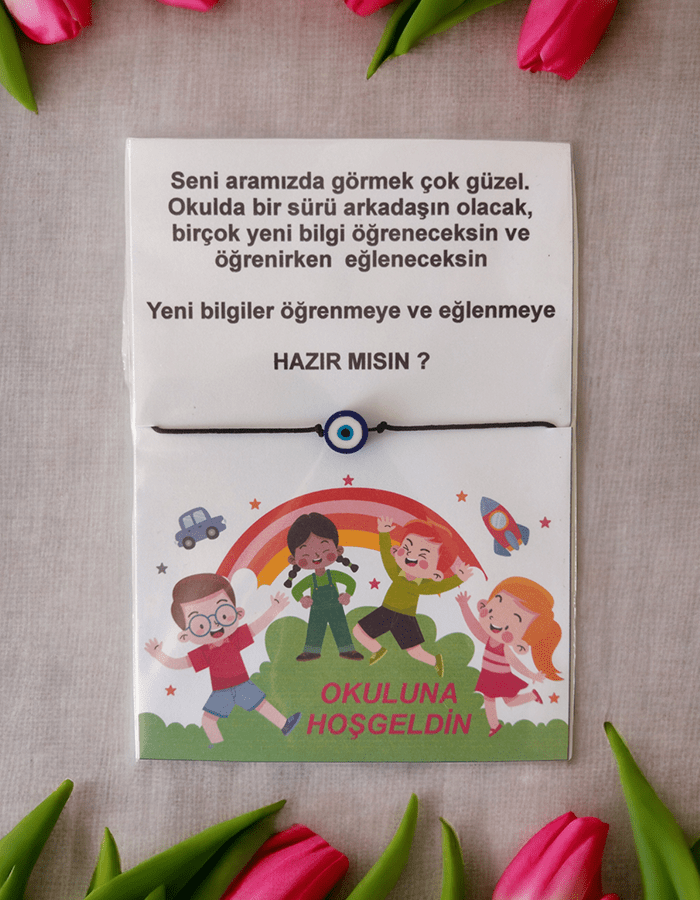Okula Hoşgeldin Hediyesi Şans Bilekliği