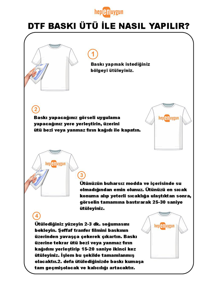 Ütü ile Yapışan Tekstil Transfer Dtf Baskı Görseli - Atatürk A4