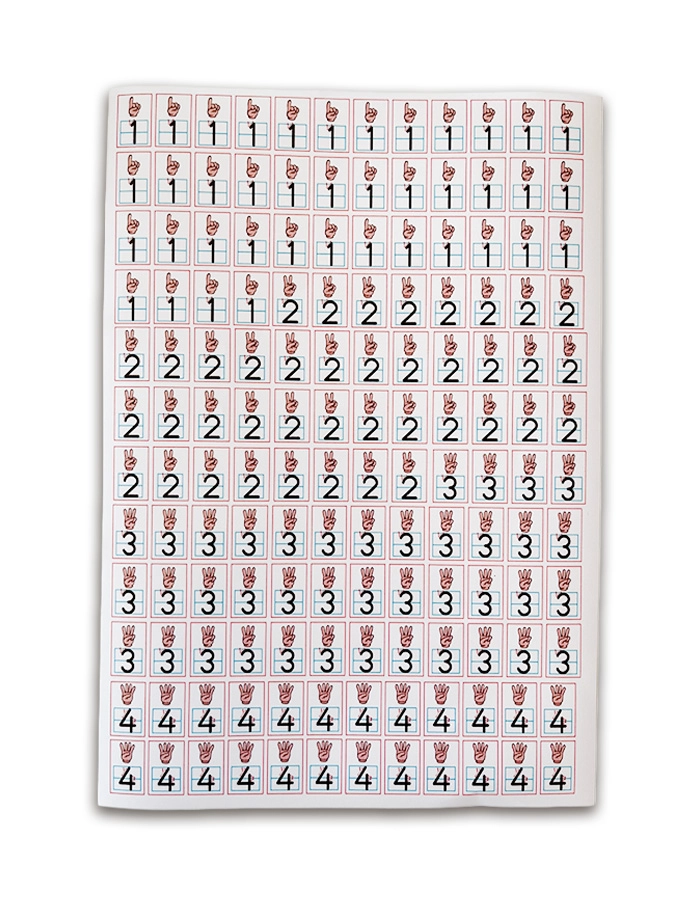 1. Grup (ANETİL) + 2. Grup (OKURIM) Harf ve Rakam Sticker Seti – Defter İçin Yapışkanlı